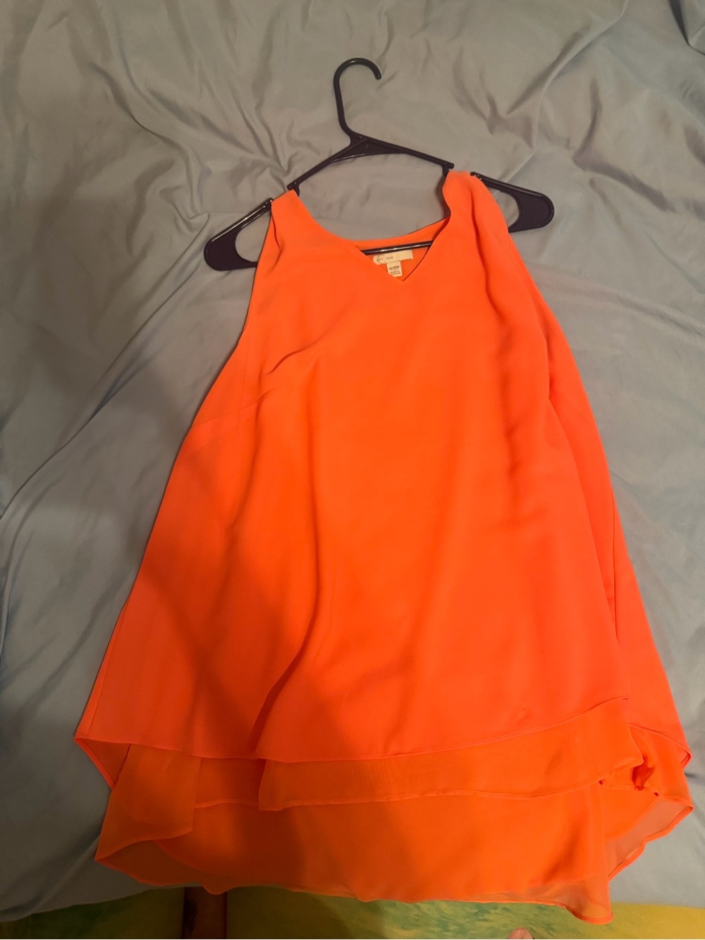 Bright Orange Layered V-Neck Camisole